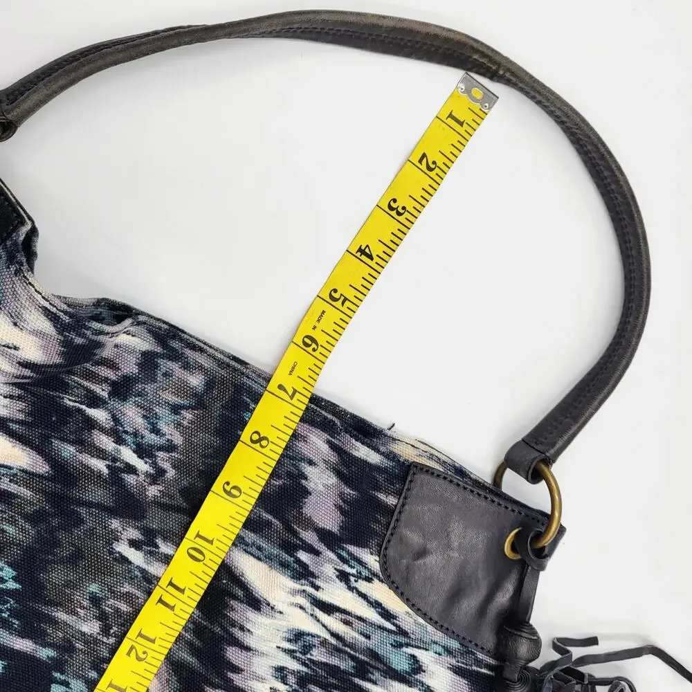 Banana Republic Hobo Shoulder Bag Tie-Dye Watercolor Canvas Tapestry Design